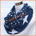 2015 New Fashion Polyester Five-Pointed Star Infinity Scarf Scarves shawl